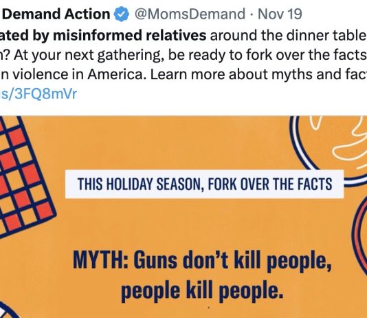 Tell the Moms Demand Action Harpies at Your Thanksgiving Table to Shut Up and Eat Their Tofurky